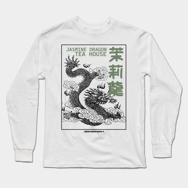 Jasmine Dragon Tea House 5 Long Sleeve T-Shirt by Neon Bang Bang